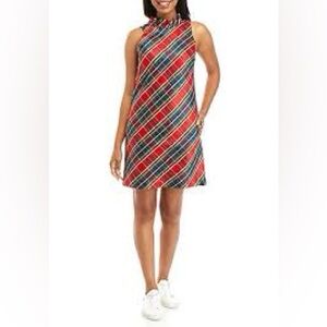 Crown & Ivy Red Plaid Sleeveless Dress